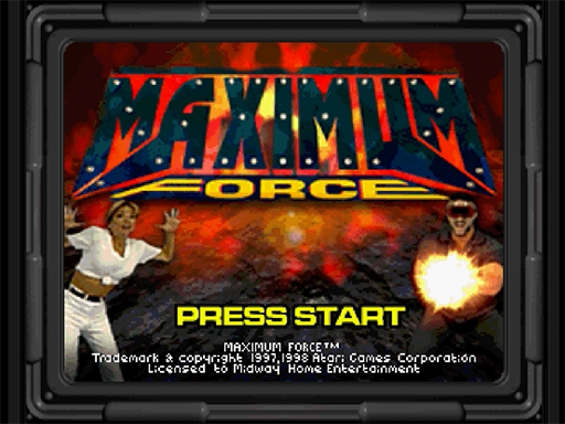 Maximum Force title screen for Sega Saturn